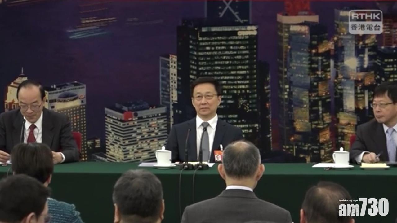 出席港區人大代表團全體會議　韓正與代表逐一握手