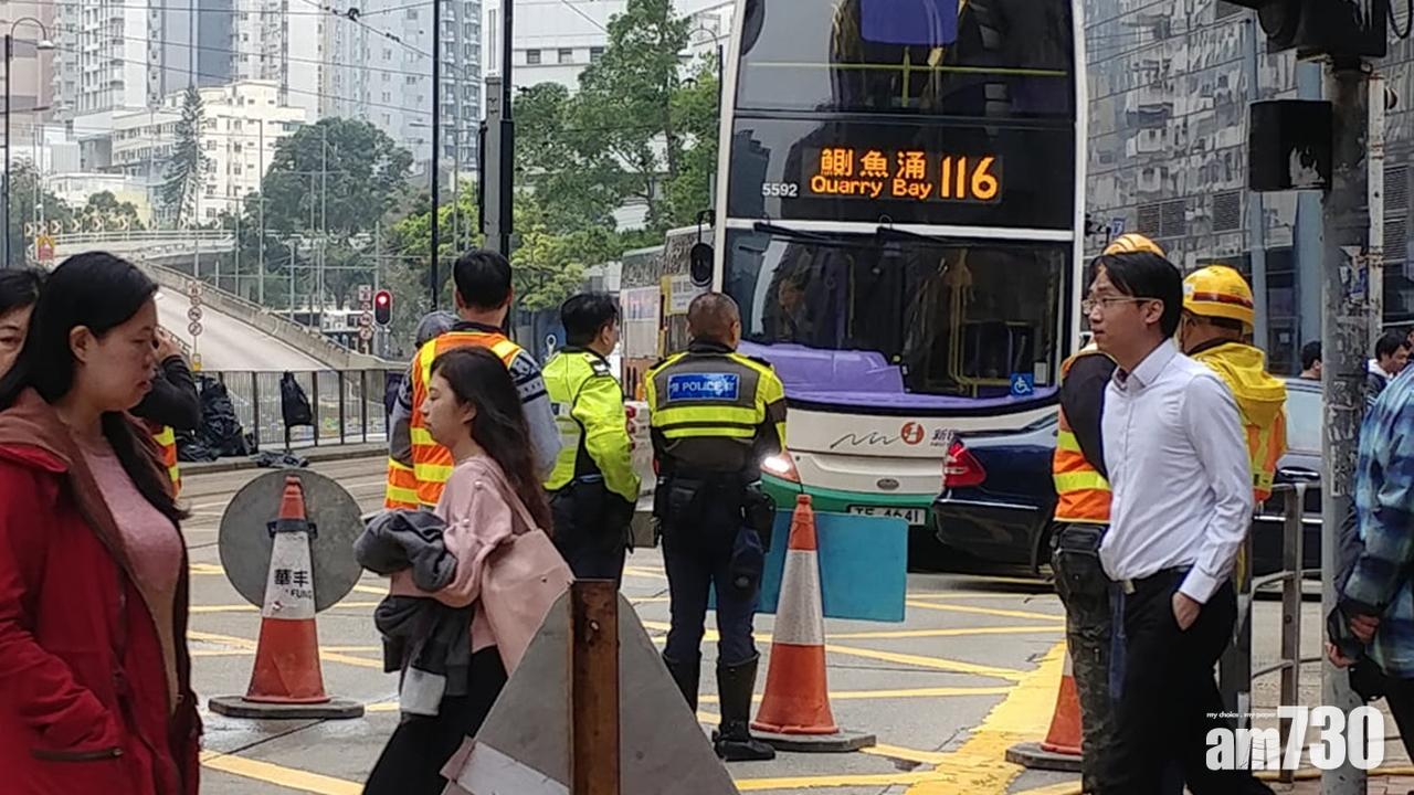 北角英皇道東行路陷 近健康東街全線封閉巴士改道