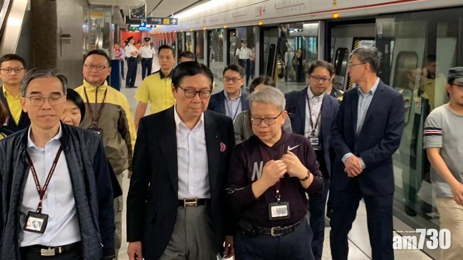 馬時亨今早到中環站視察  感謝乘客包容忍讓