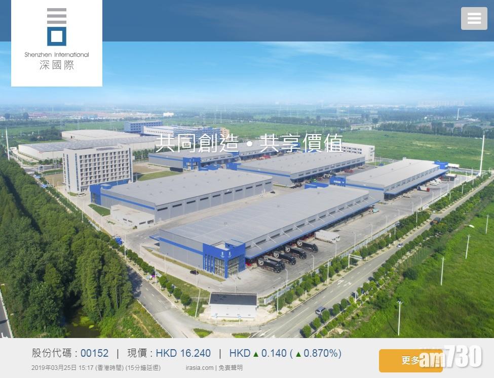 深圳國際純利升10% 連特息派1.06元