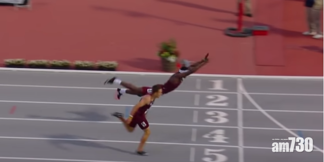 【奇招衝線】插水式飛撲終點奪冠  美跑手：忽見阿媽係前面想攬她 (有片)