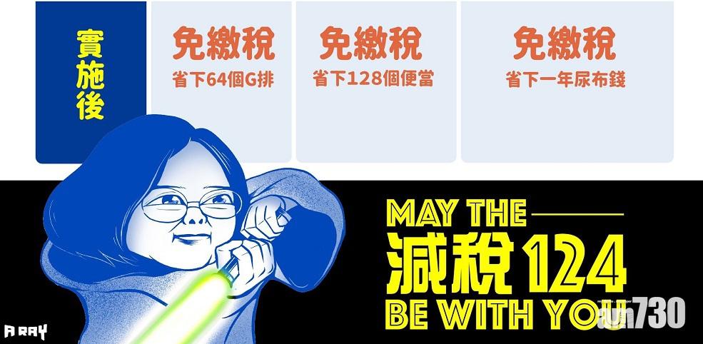 【好玩得】蔡英文搵插畫家宣傳減稅重點