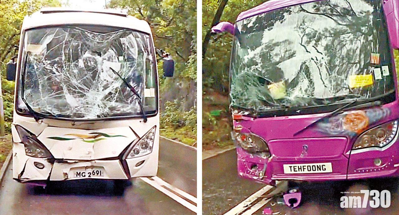 大嶼山兩車相撞傷 9旅遊巴乘客