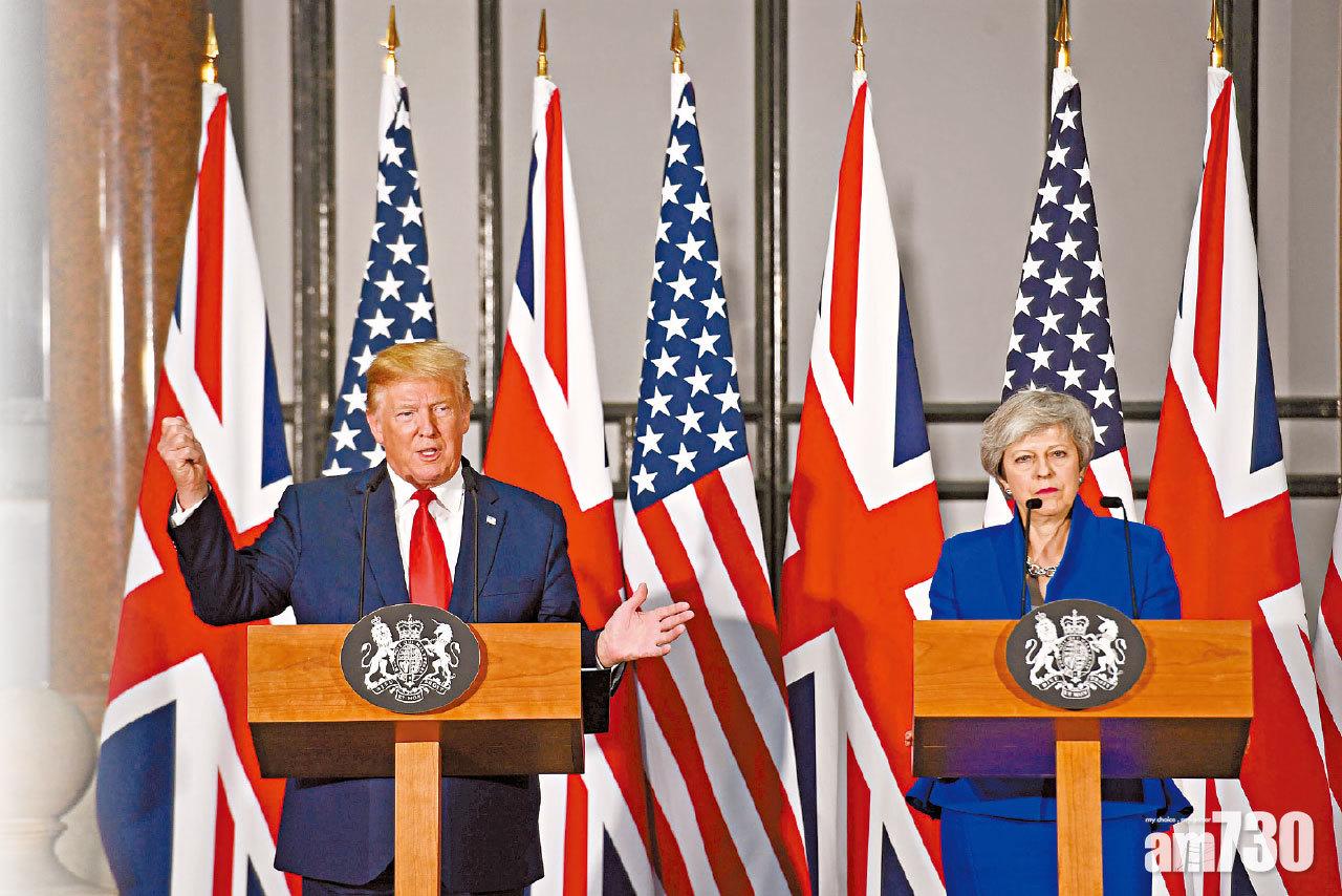 晤「倒數英揆」 特朗普冀達貿協