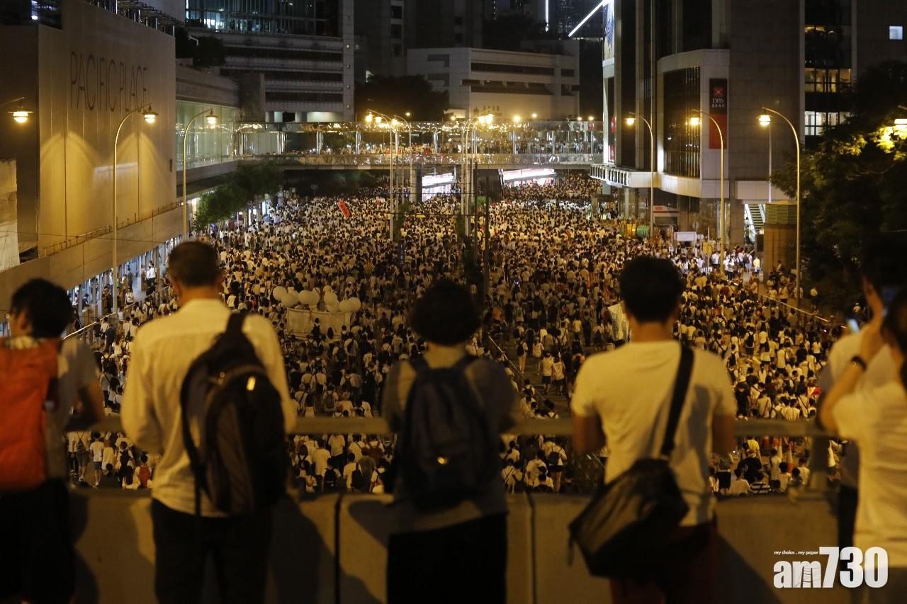 【反修例遊行】民陣晚上公布有103萬人參與遊行　警方則指高峰時有24萬