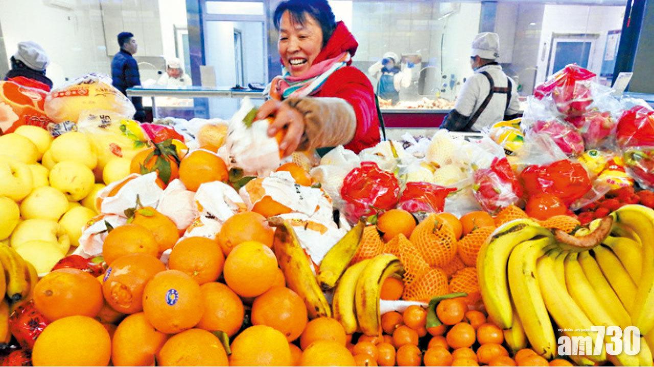  鮮果價格創新高 內地上月CPI升2.7%