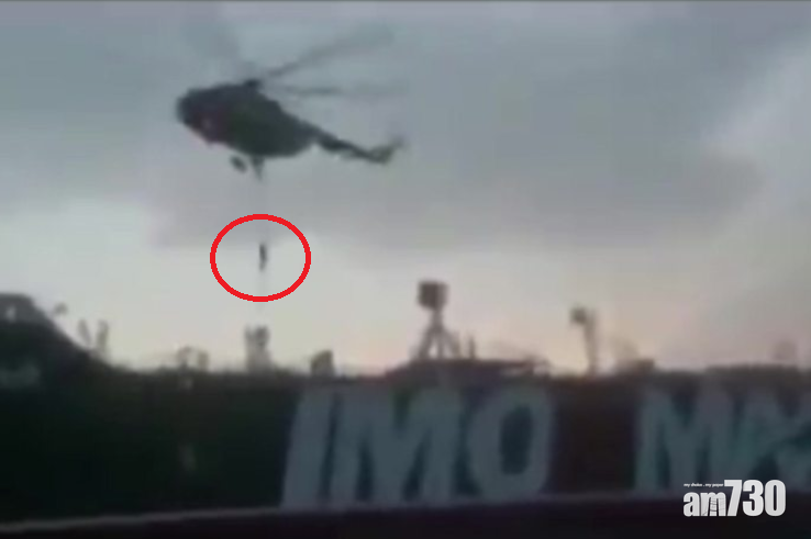 【中東亂局】伊朗公開扣押英油輪片段 突擊隊游繩落船(有片)