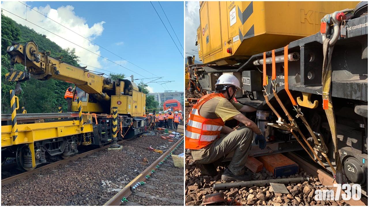 【工程車出軌】火炭至大埔墟服務暫停  港鐵指仍需一段時間搶修