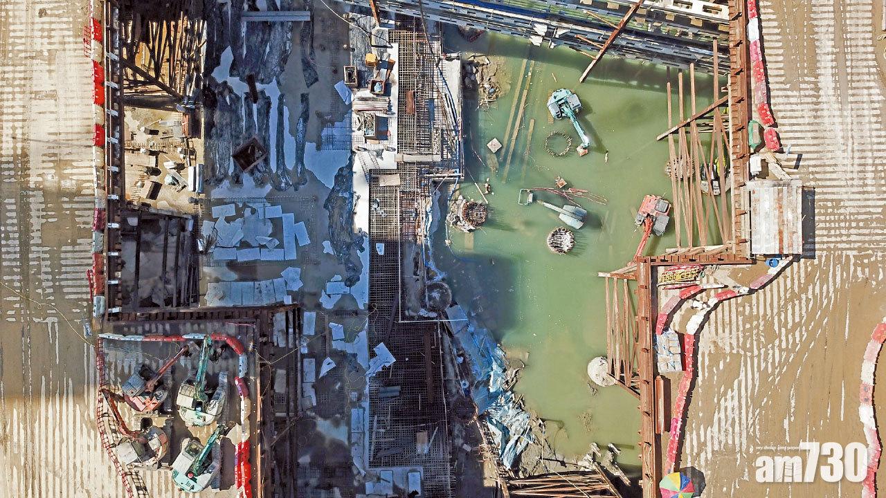 工程師疑施工失誤 海水湧入西九地盤致沉降