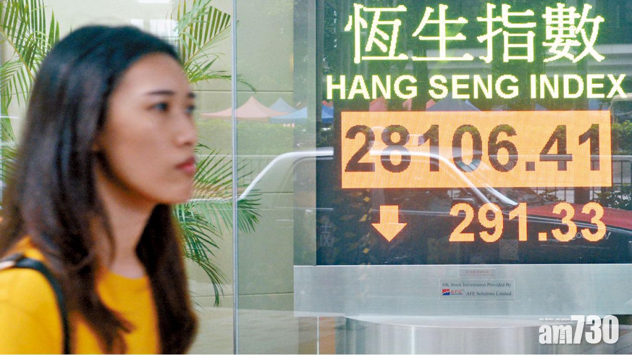 恒指挫291點 九倉置業重傷 地產股失400億市值