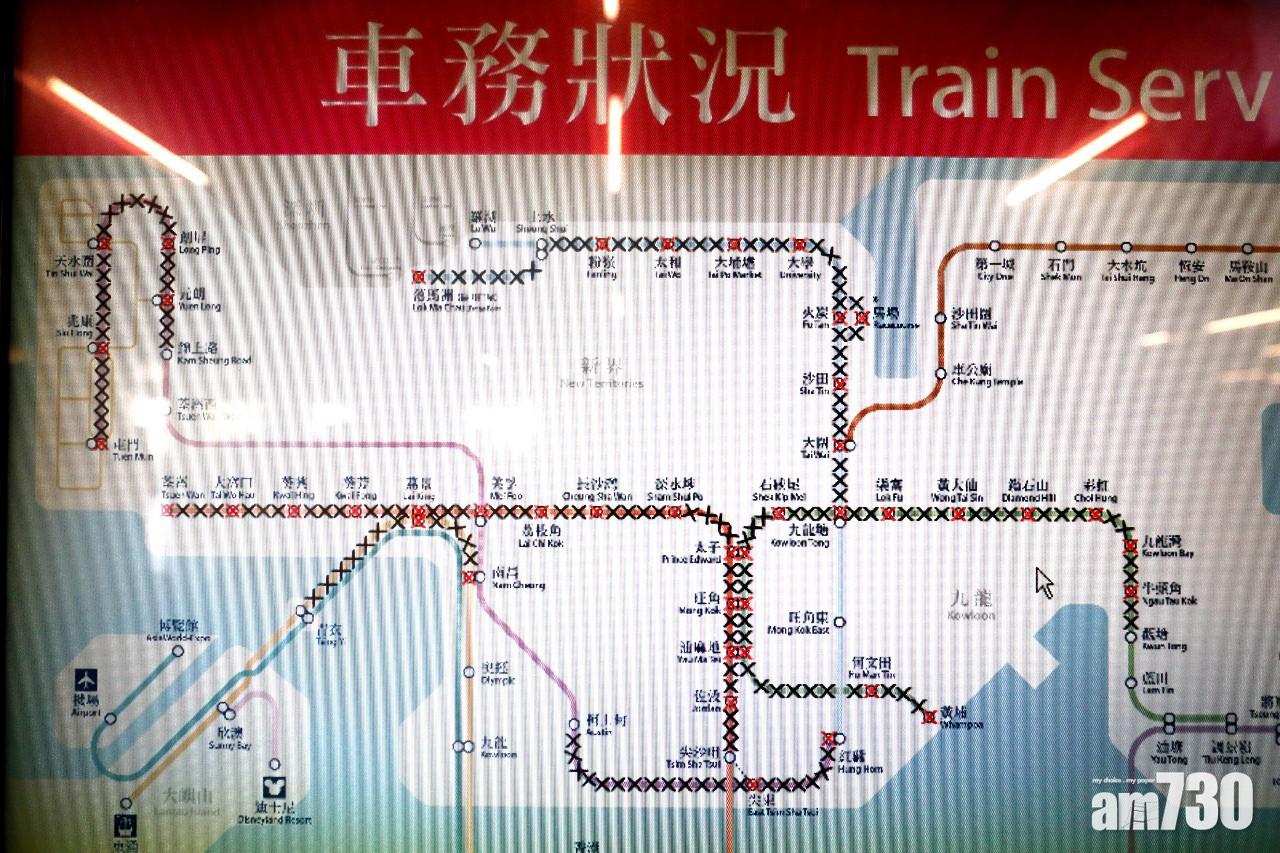 機場快綫全綫暫停服務　市區預辦登機手續亦暫停