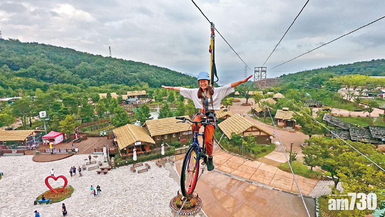 釜山新激動 高空鋼線踩單車 自製魚糕即燒即食
