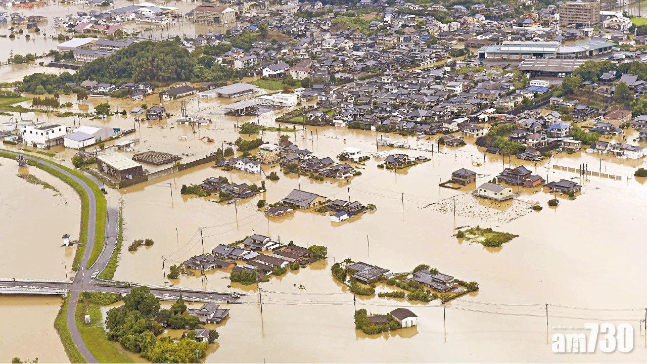 九州暴雨3死 90萬人疏散