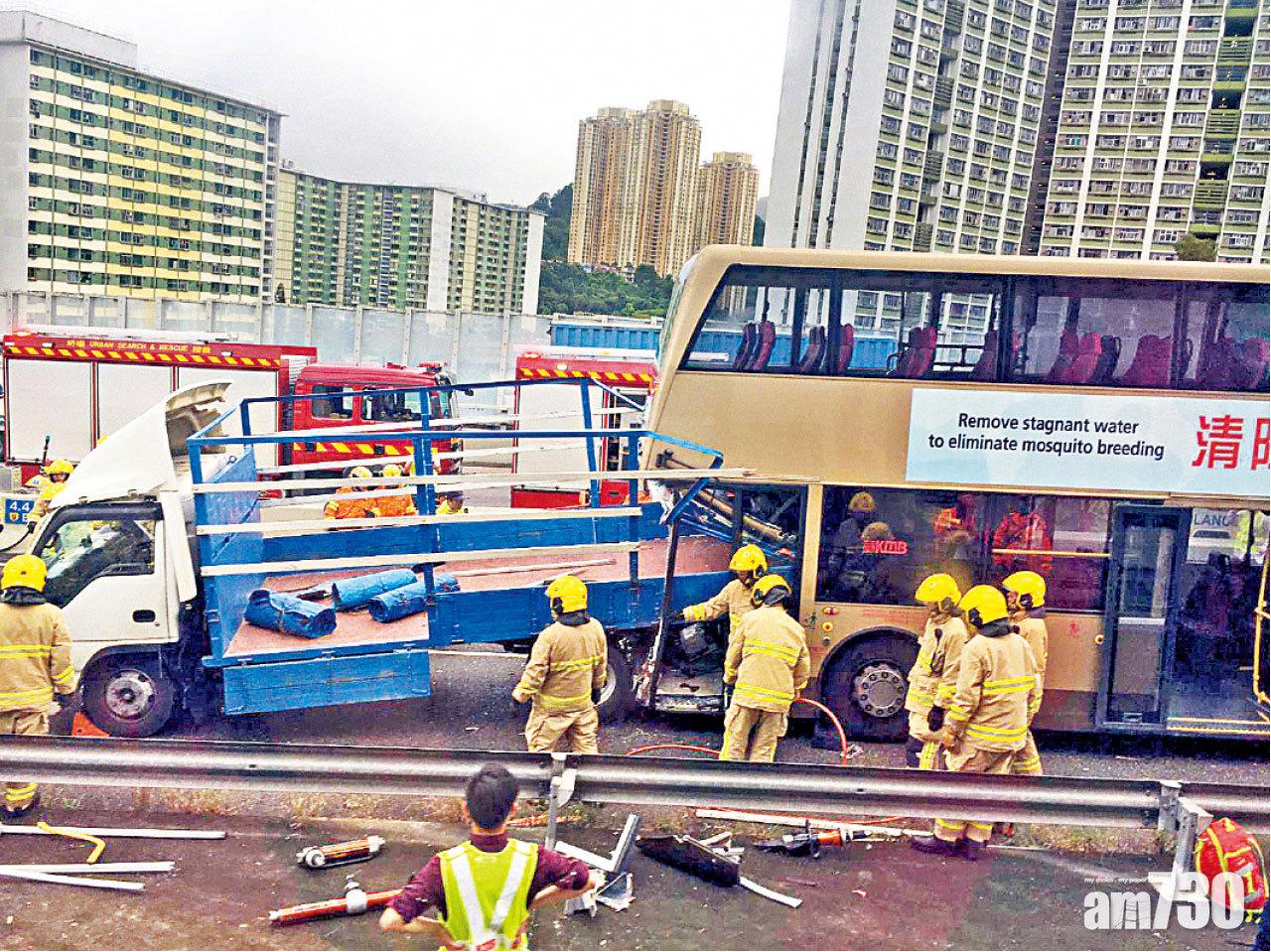 城隧3車連環撞 巴士車長不治12人傷