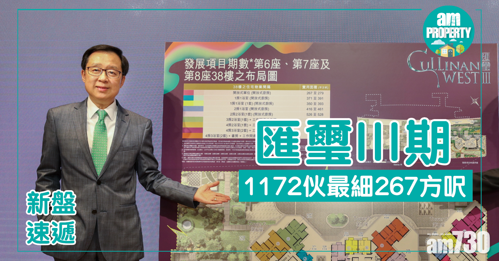 匯璽III期1172伙 最細267方呎