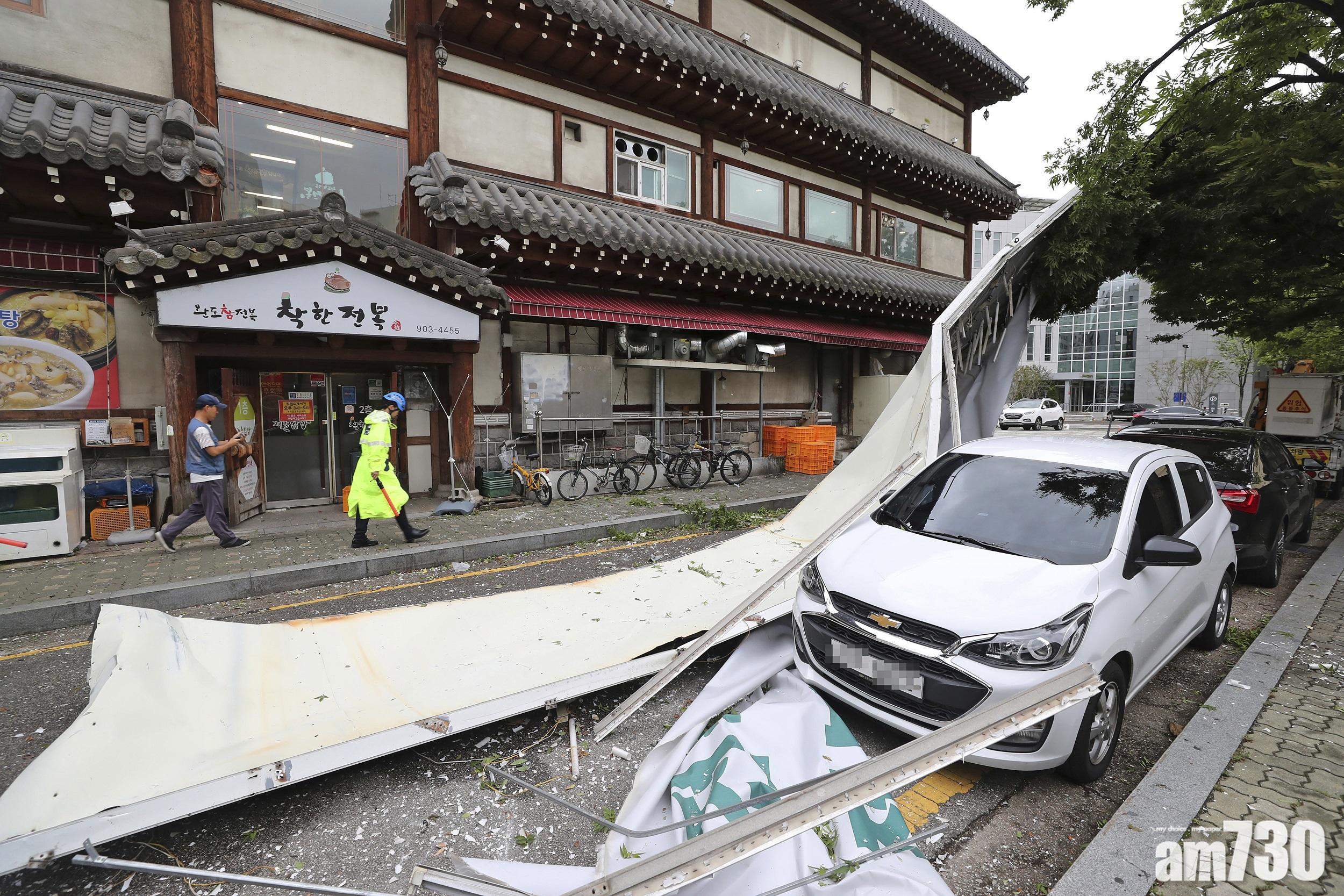 【逾16萬戶停電】颱風「玲玲」吹襲南韓　3死逾20傷