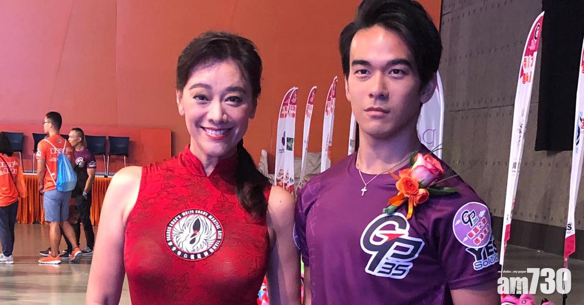 郭秀雲母子檔醒獅鼓勵大家做運動