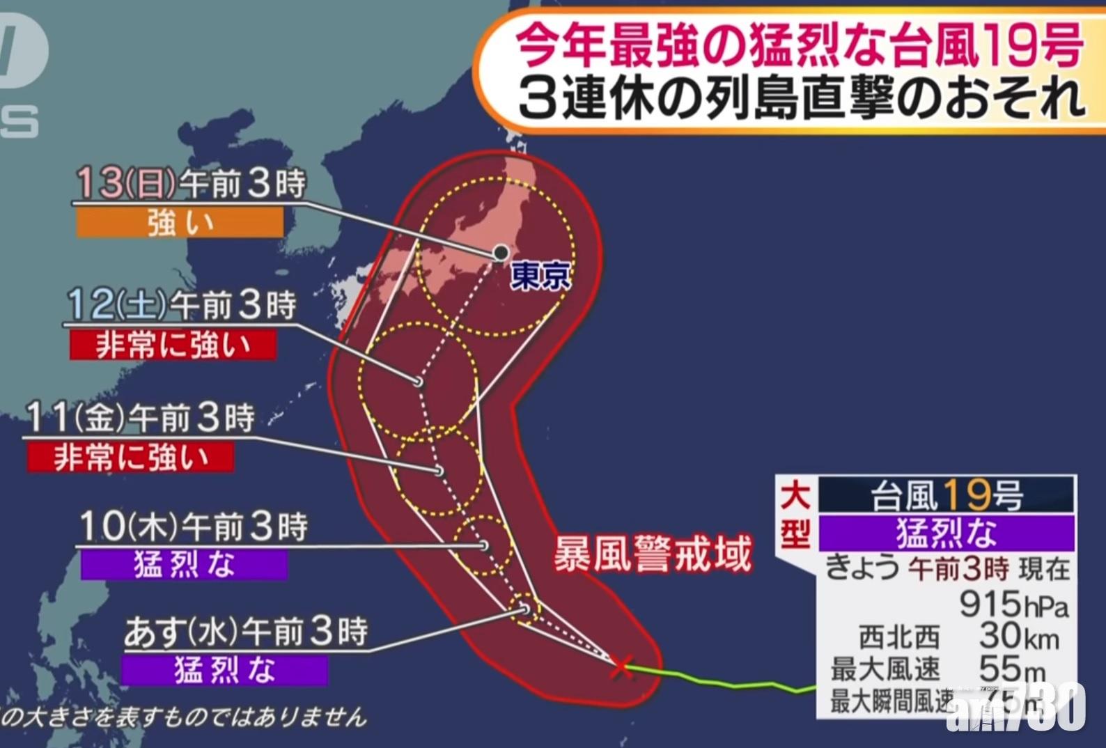 【遊日注意】颱風海貝思迫近日本　料「二度轉向」直撲關東