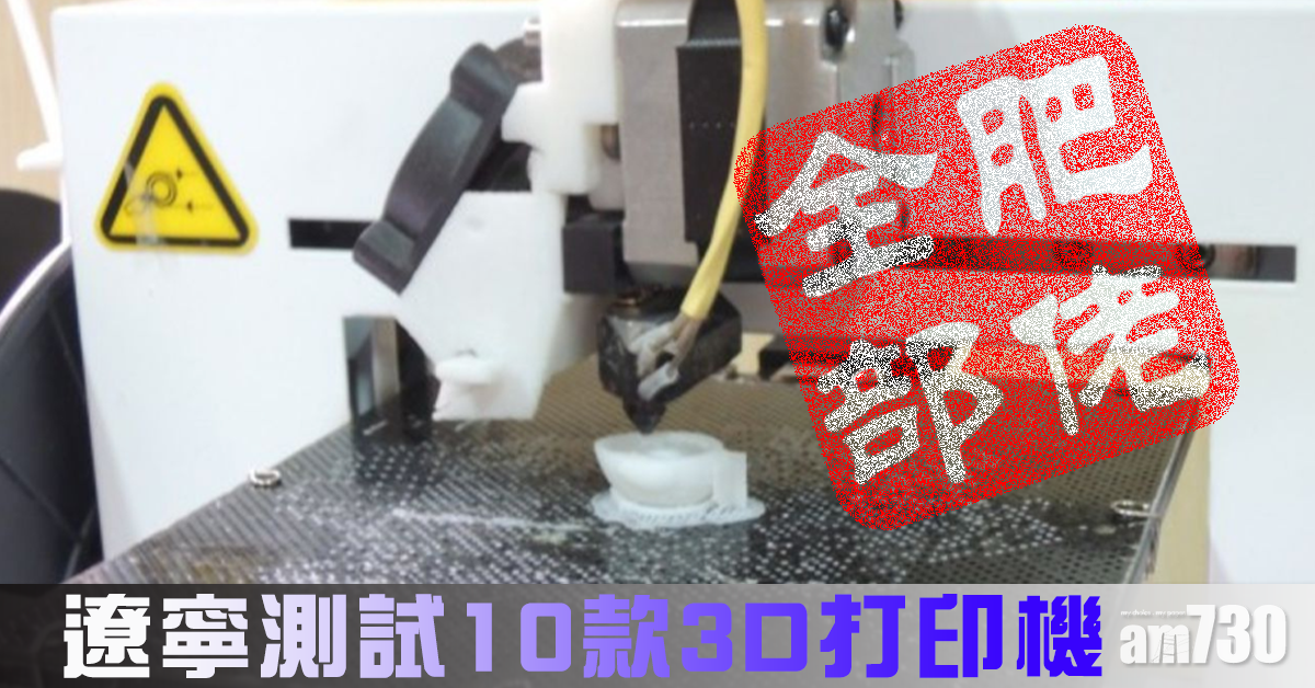 遼寧測試10款3D打印機 全部肥佬