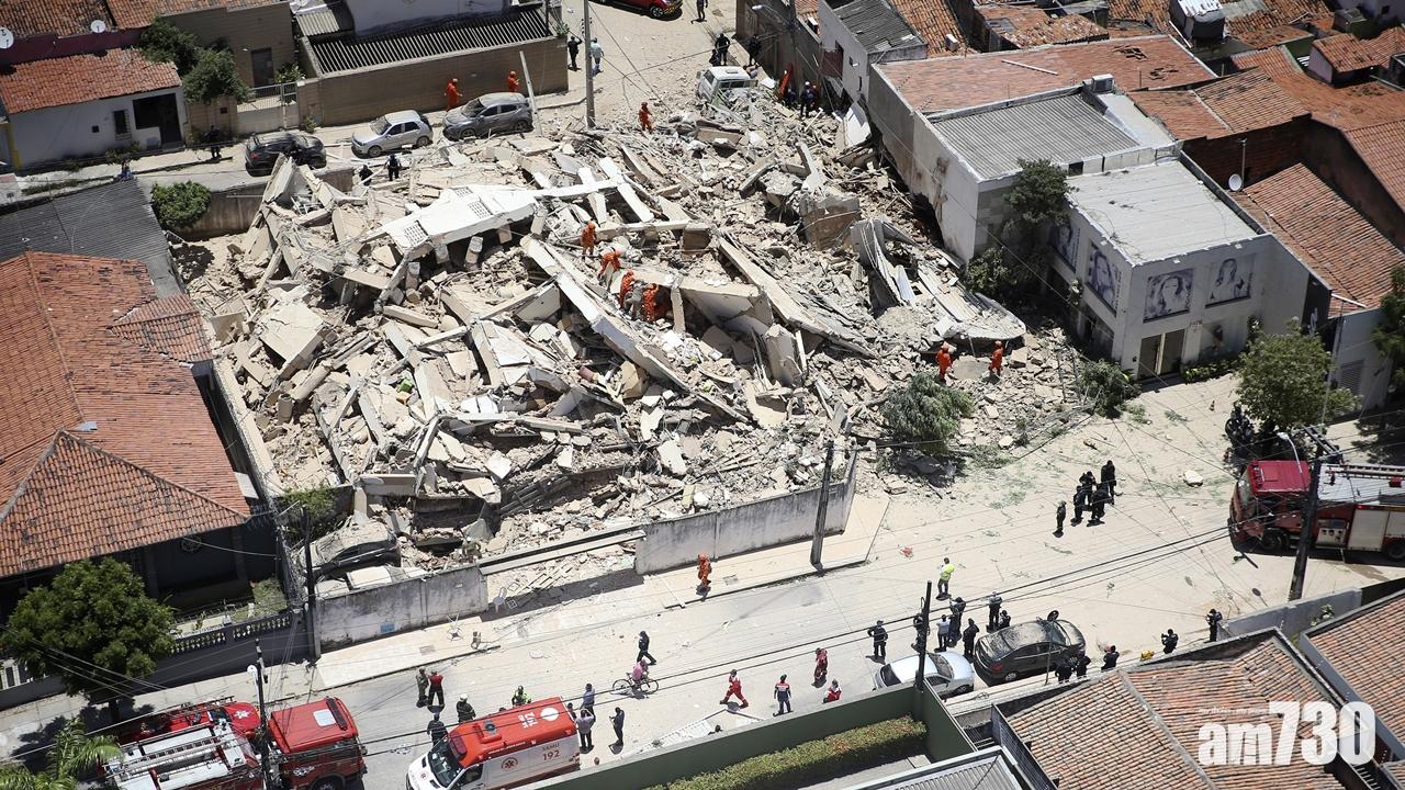 巴西7層高住宅樓宇倒塌　至少1死9失蹤