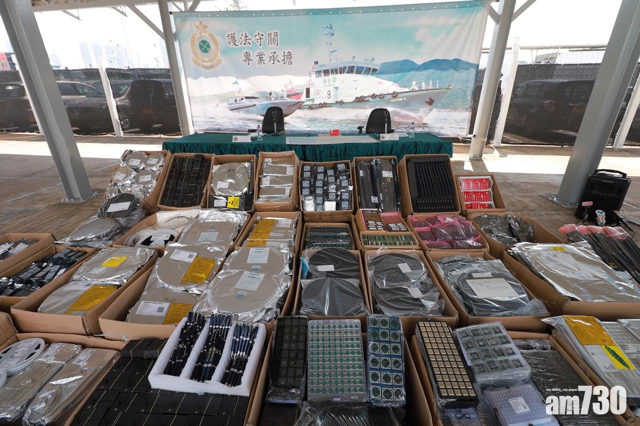 海關破今年最大宗海上走私案 東涌檢2千萬電子產品