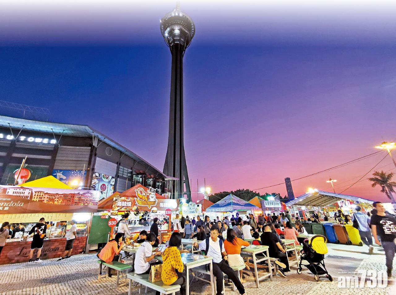 澳門塔下 玩雪嘗美食