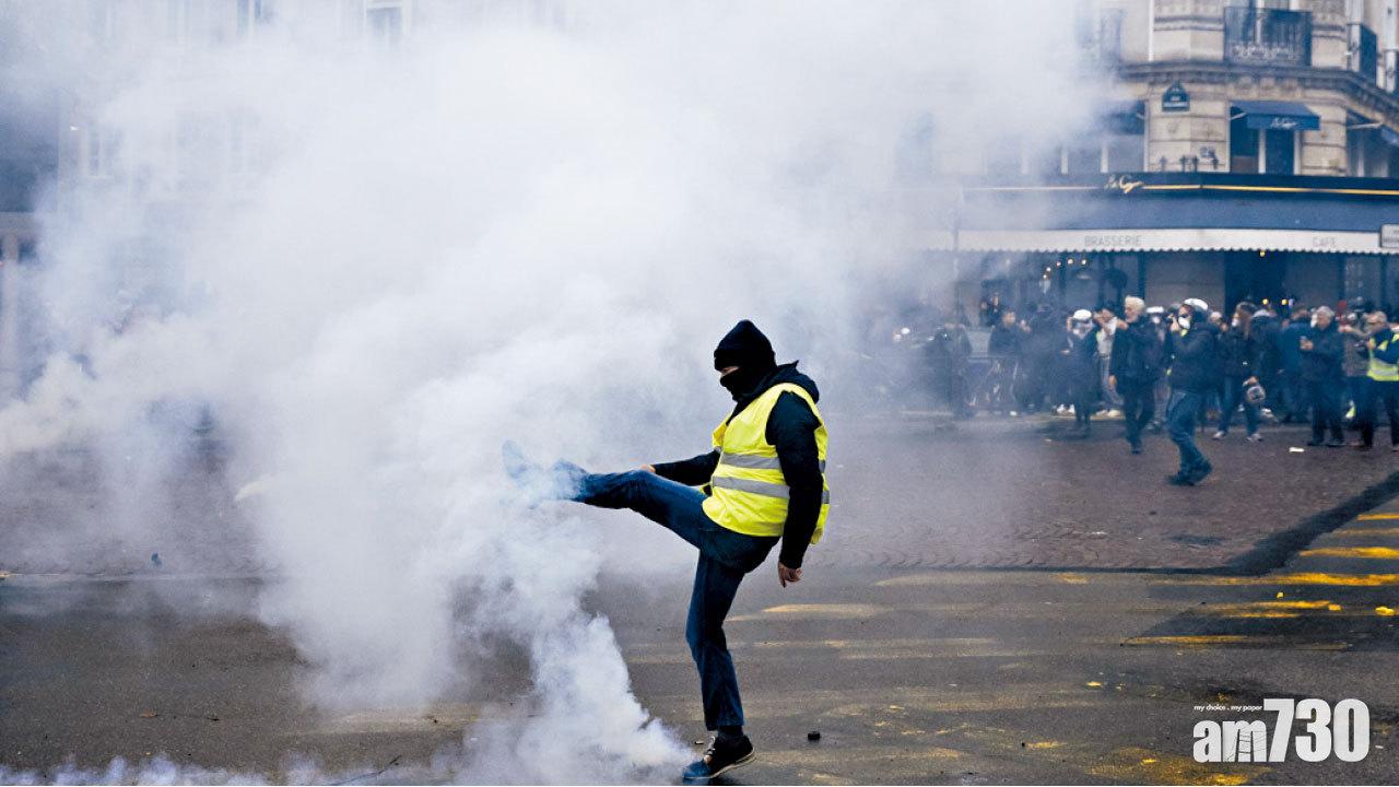 黃背心示威一周年 巴黎爆衝突