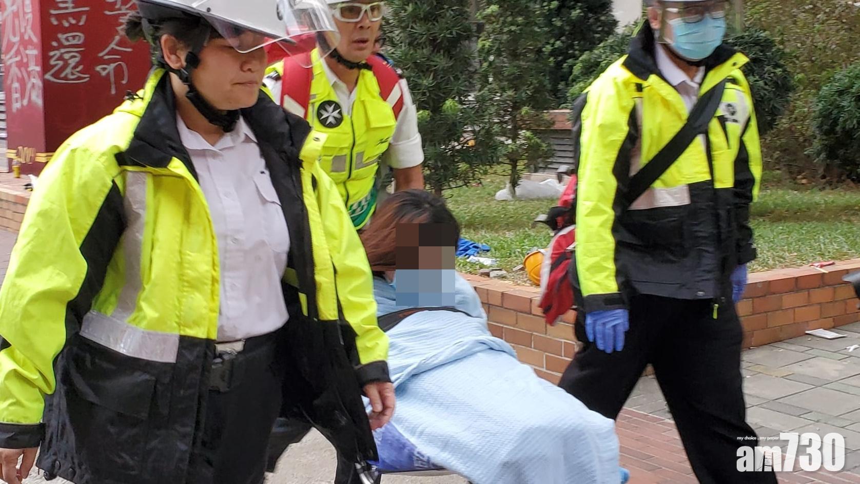 【理大衝突】3人身體不適  由救護員送院治理