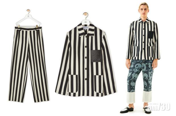 名牌Loewe新系列黑白套裝　似足納粹囚衣捱轟