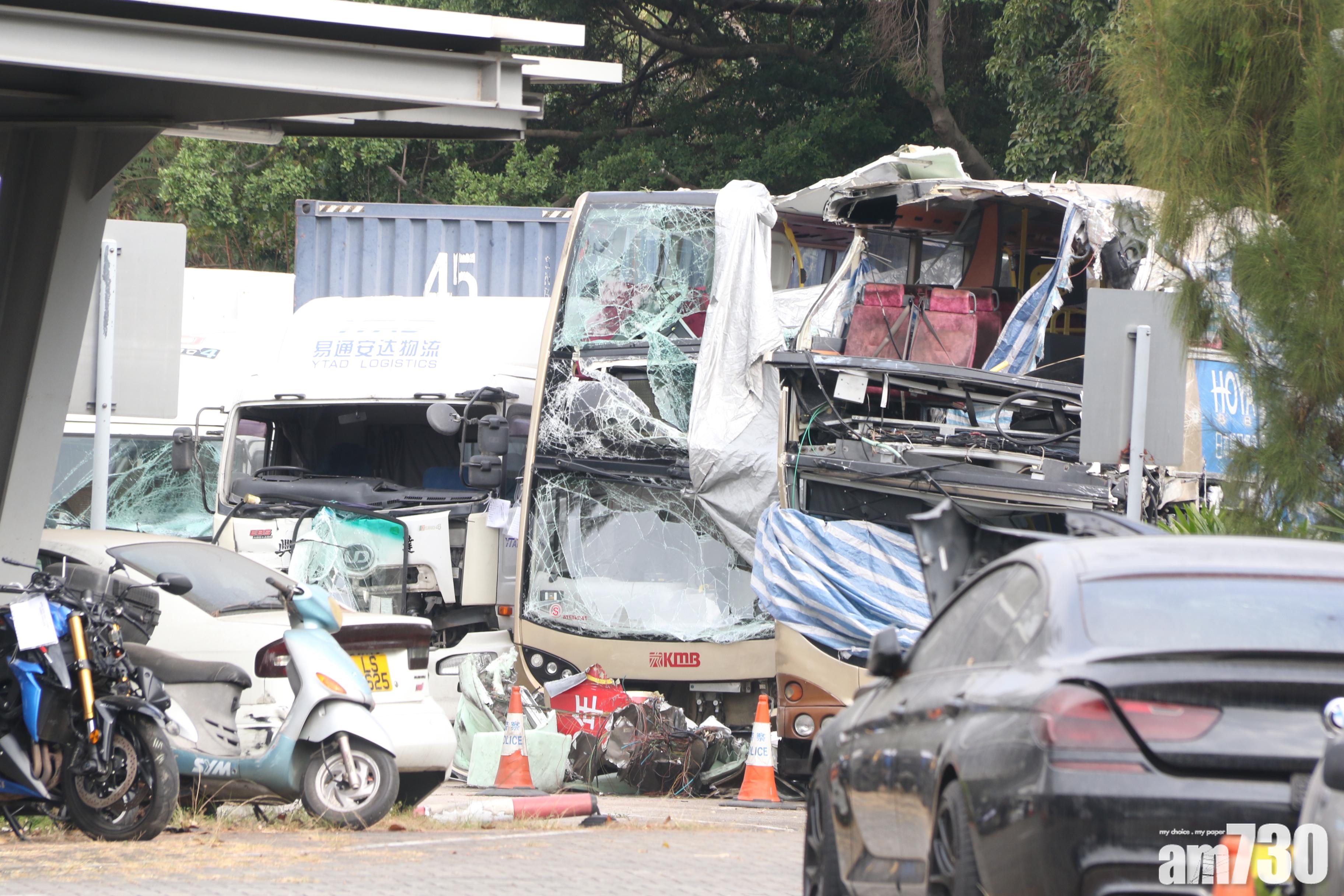 【九巴車禍】13人留醫1人危殆　家屬到葵涌殮房認屍