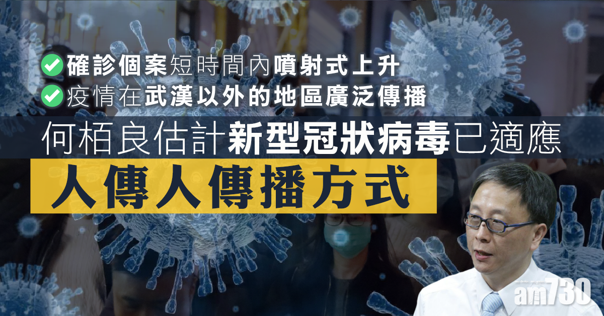 何栢良估計新型冠狀病毒已適應人傳人傳播方式