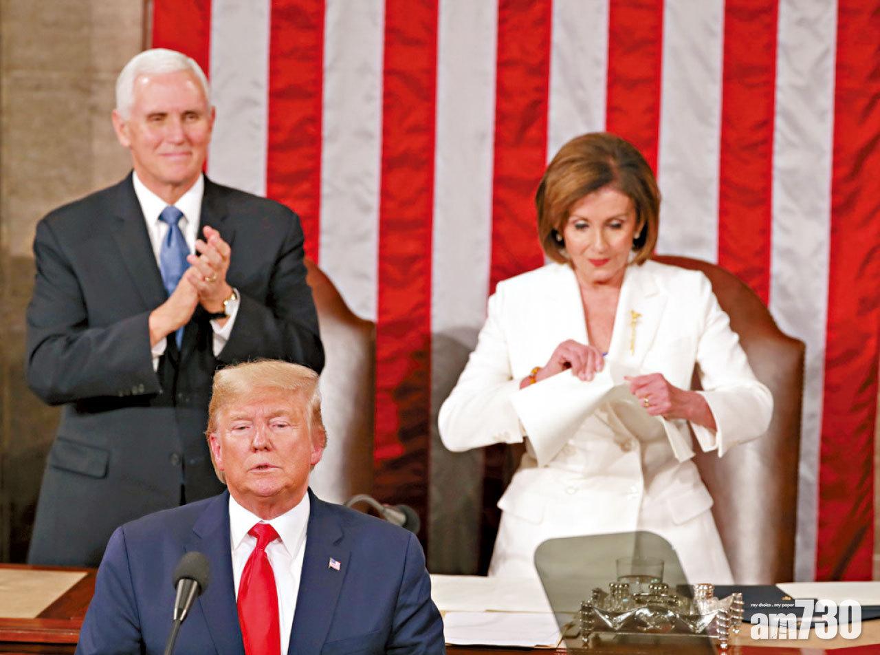 佩洛西「撕紙」斥歪曲事實 特朗普國情咨文自誇政績