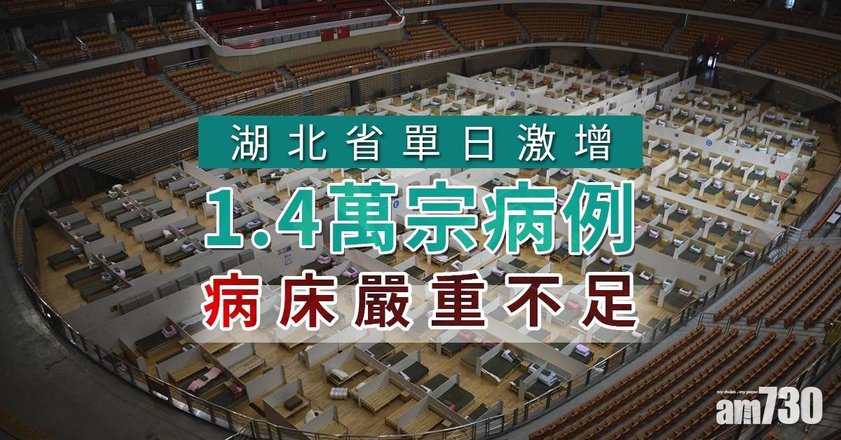 【武漢肺炎】湖北省單日激增1.4萬宗病例  病床嚴重不足
