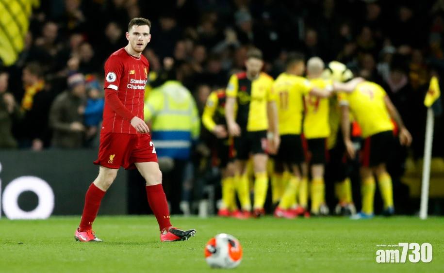 【爆冷】作客吞屈福特3蛋  利物浦被破英超44場不敗身