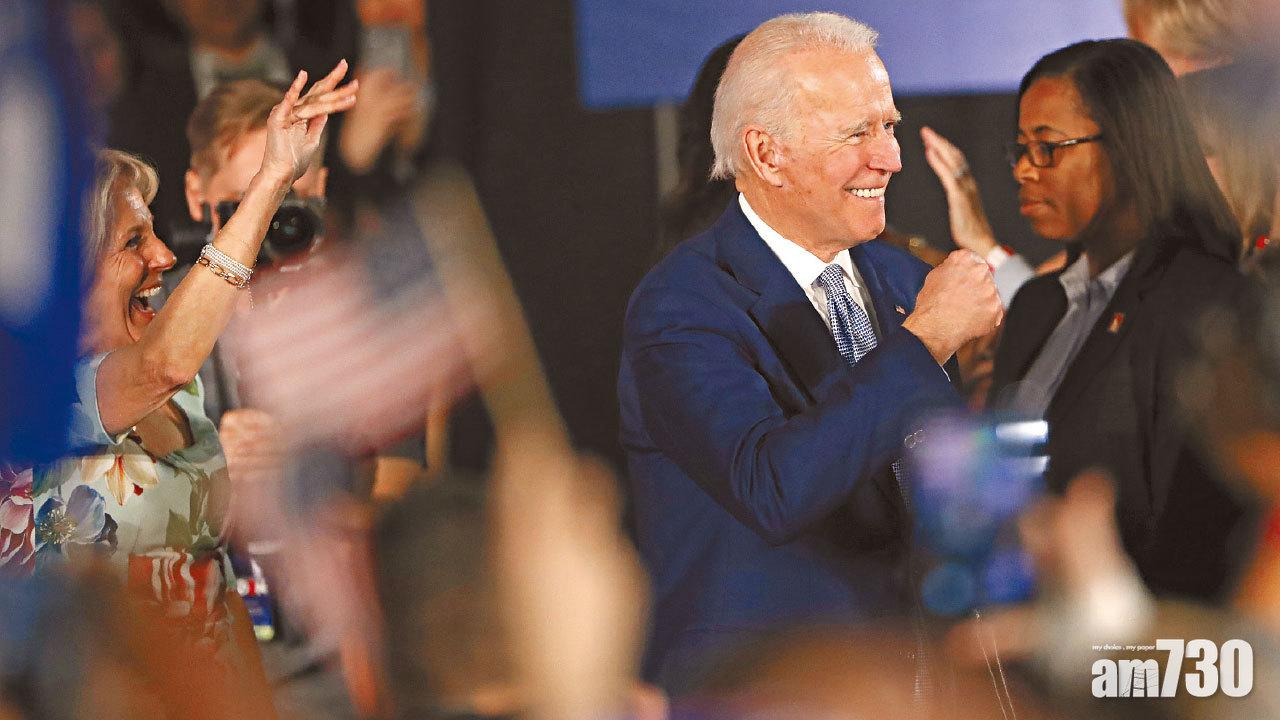 贏非裔青睞 拜登南卡州初選首勝