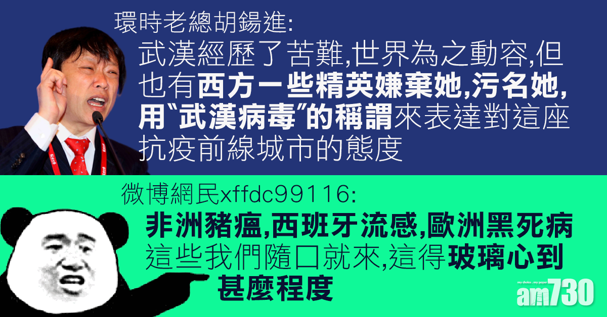 【新冠肺炎】環時老總指全球都會尊敬祝福武漢