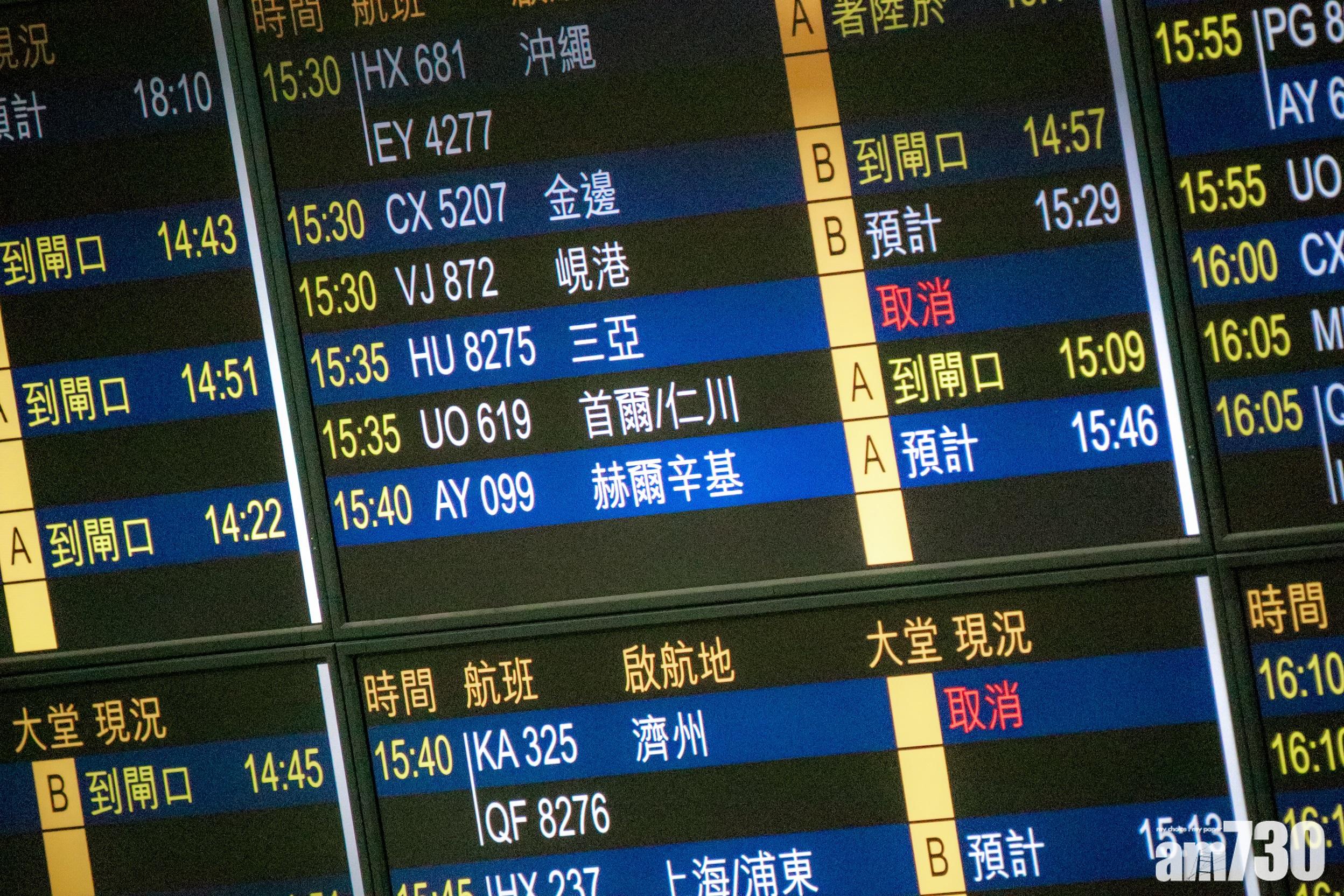 【新冠肺炎】拖累航運  機場2月份客運跌近七成