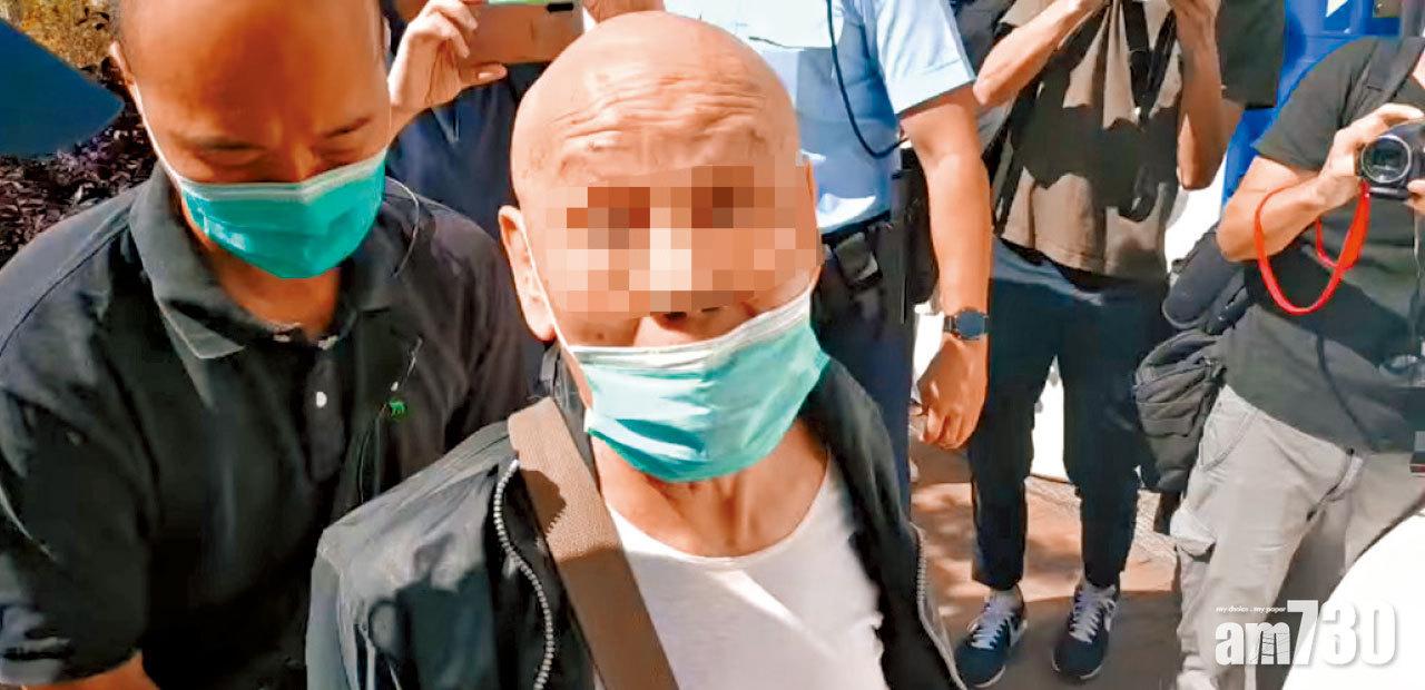 梁國雄抗議兩辦遇襲送院