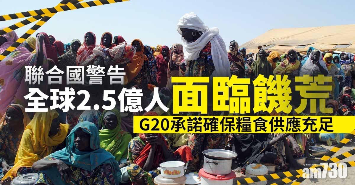 【新冠肺炎】聯合國警告全球2.5億人面臨饑荒  G20承諾確保糧食供應充足