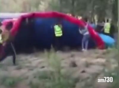 又有大風吹翻充氣城堡 河南6童受傷