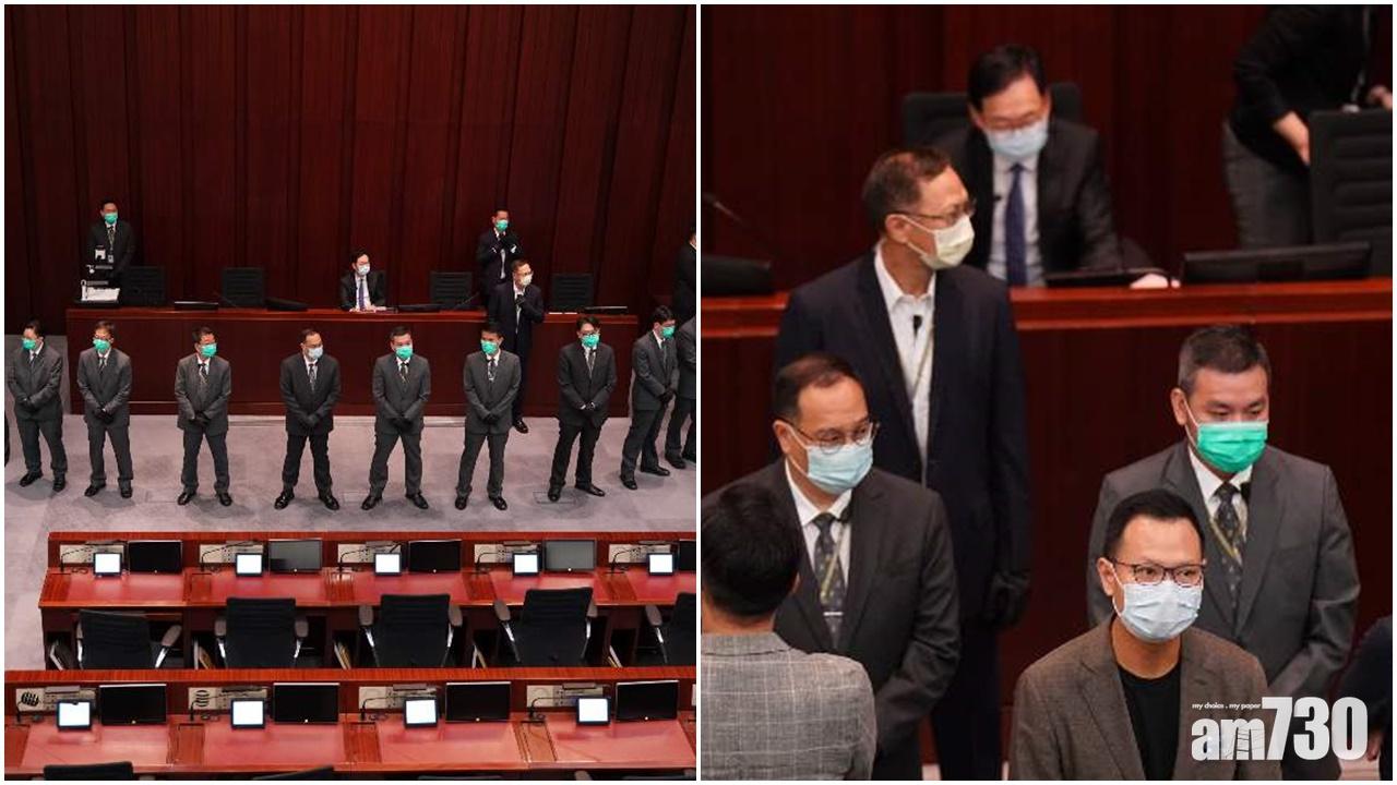 【內會選主席】陳健波保安護送下抵主席台