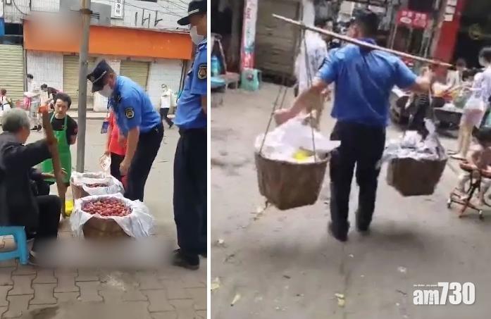 四川老婦非法擺賣生果 城管無罰兼幫手搵位