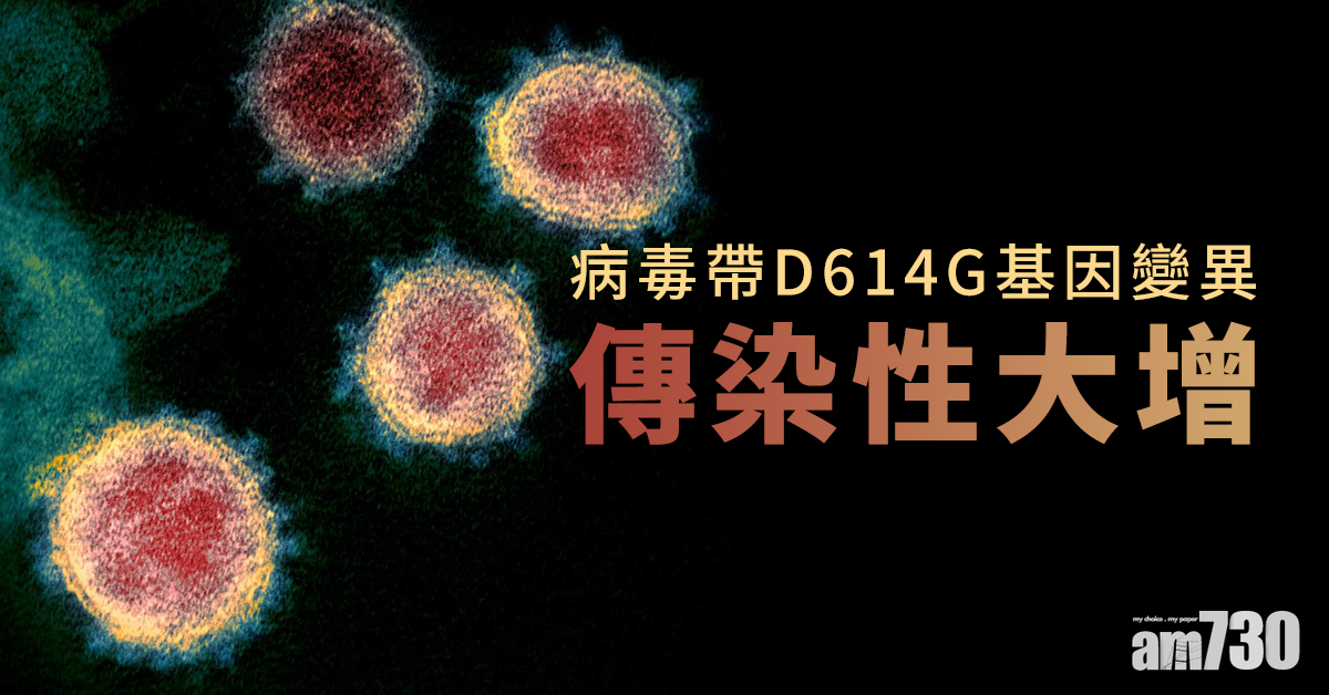【新冠肺炎】病毒帶D614G基因變異 傳染性大增 憂第二波疫情