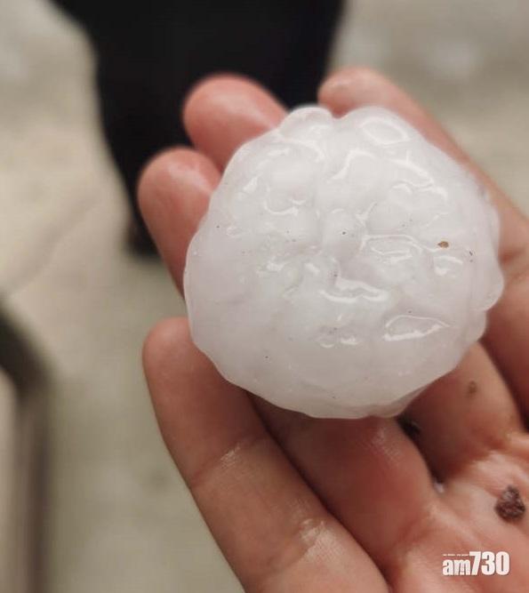 北京多區落雹 部分大如雞蛋