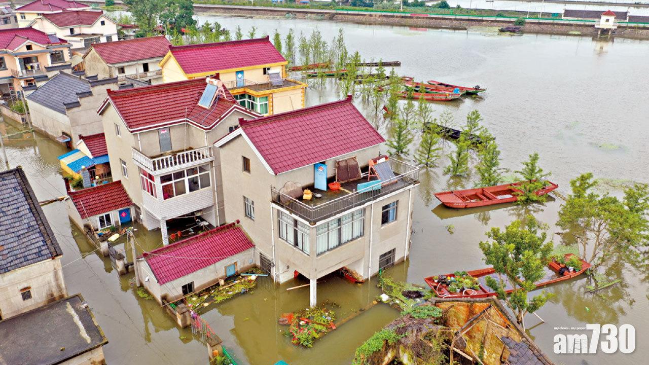 長江下游 水位將破紀錄  南京石臼湖 水淹半層樓