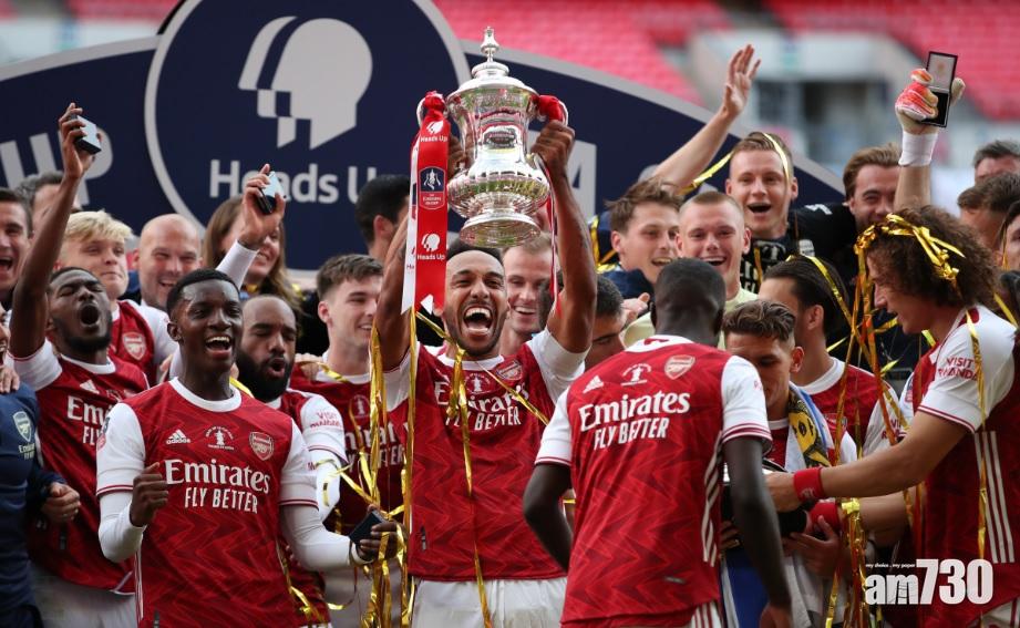 【英足總盃】奧巴美揚梅開二度  兵工廠反勝車仔捧盃