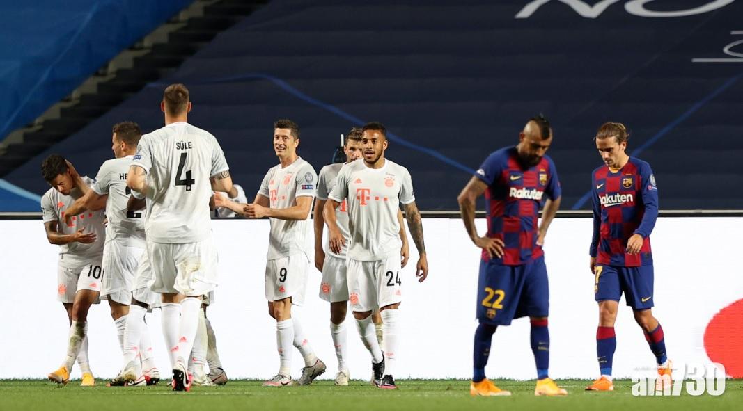 【歐聯8強】梅拿古天奴各入兩球  拜仁8比2血洗巴塞