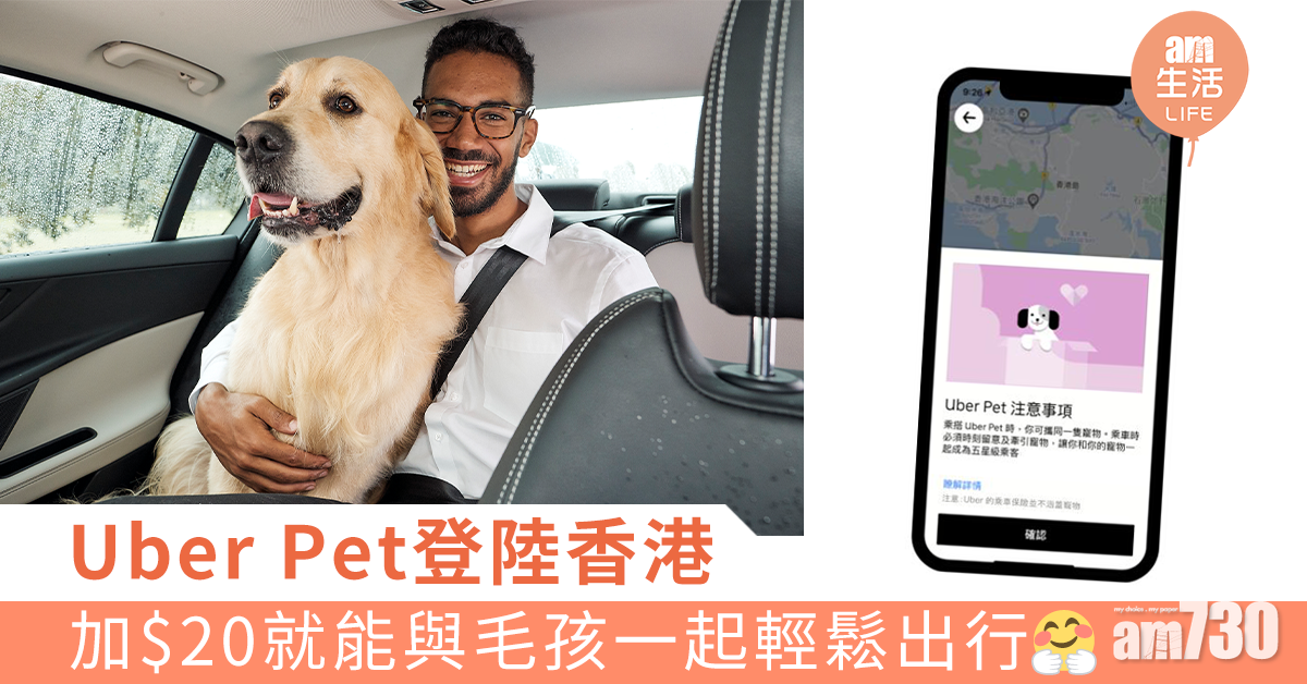 Uber Pet登陸香港 加$20就能與毛孩一起輕鬆出行