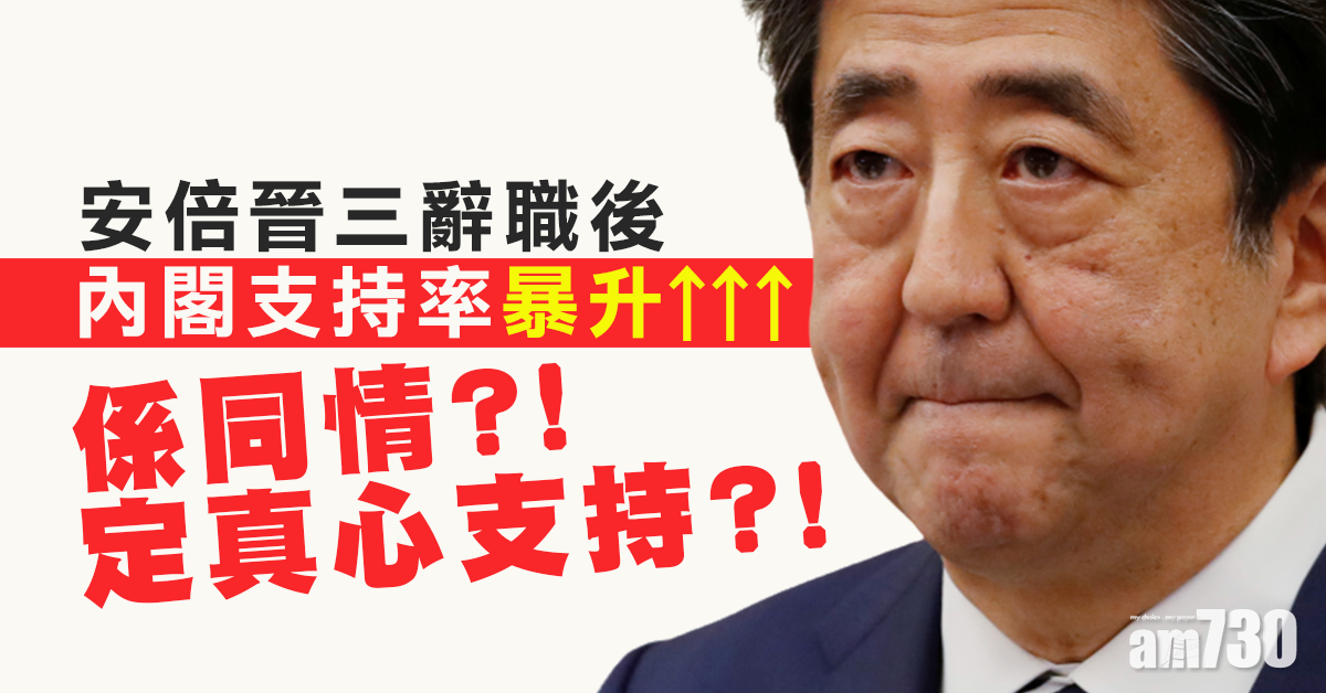 安倍晉三辭職 內閣支持率暴升成網絡熱話