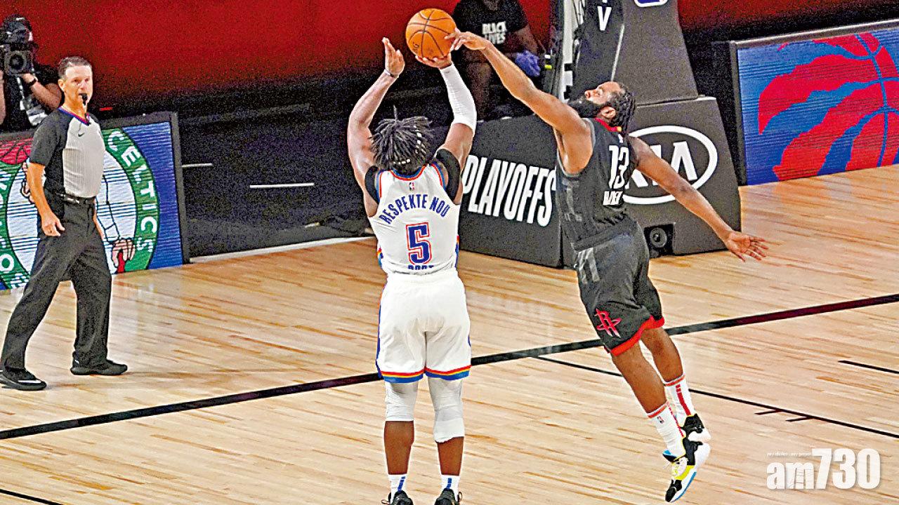 夏頓手風差貢獻封阻 火箭第七戰險勝雷霆